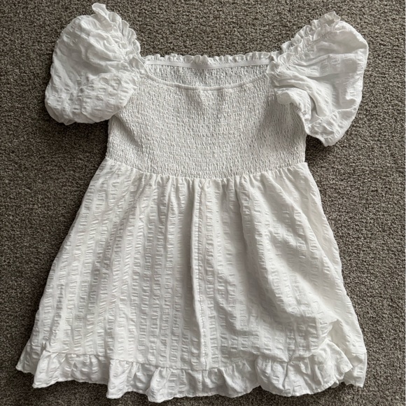 SHEIN WYWH Plus Square Neck Puff Sleeve Ruffle Hem Size: 1XL - Picture 4 of 6